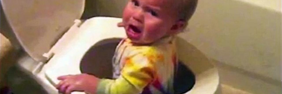 Baby Stuck in Toilet
